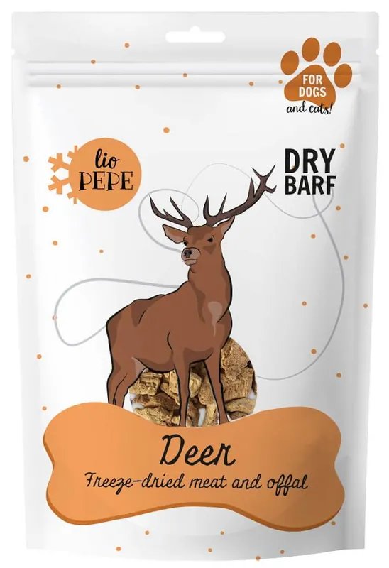 Wyjątkowa oferta Paka Zwierzaka Lio Pepe Deer Przysmaki liofilizowane dla psa i kota op. 60g