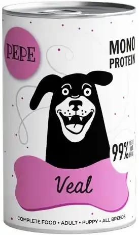 Premium Paka Zwierzaka Pepe Cielęcina Mokra karma dla psa op. 400g