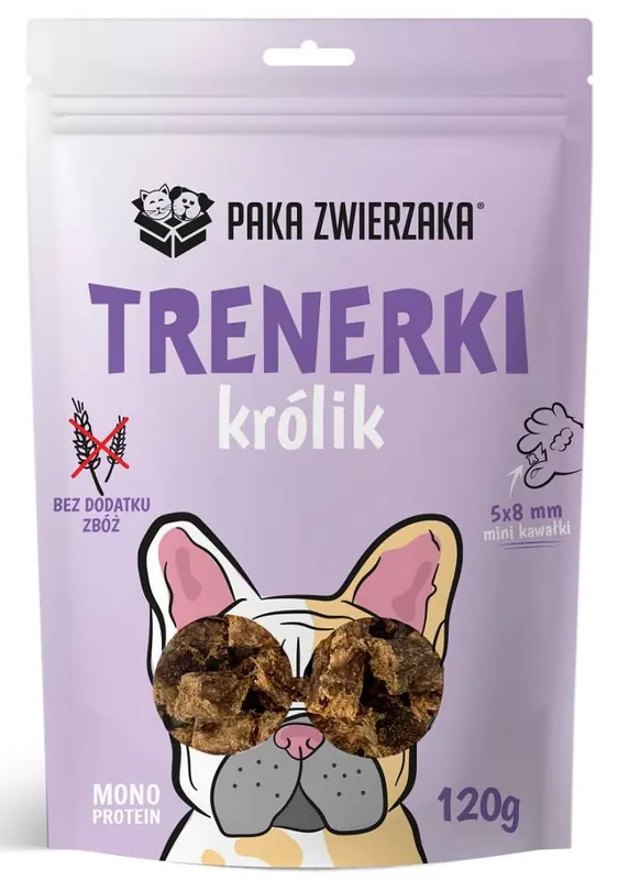 Paka Zwierzaka Przysmak Trenerki Królik dla psa op. 120g Wyprzedaż