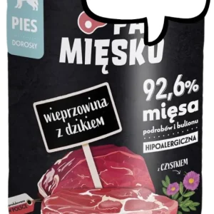 Wyjątkowa oferta Pan Mięsko Wieprzowina z dzikiem Mokra Karma dla psa op. 400g Pakiet 12szt.