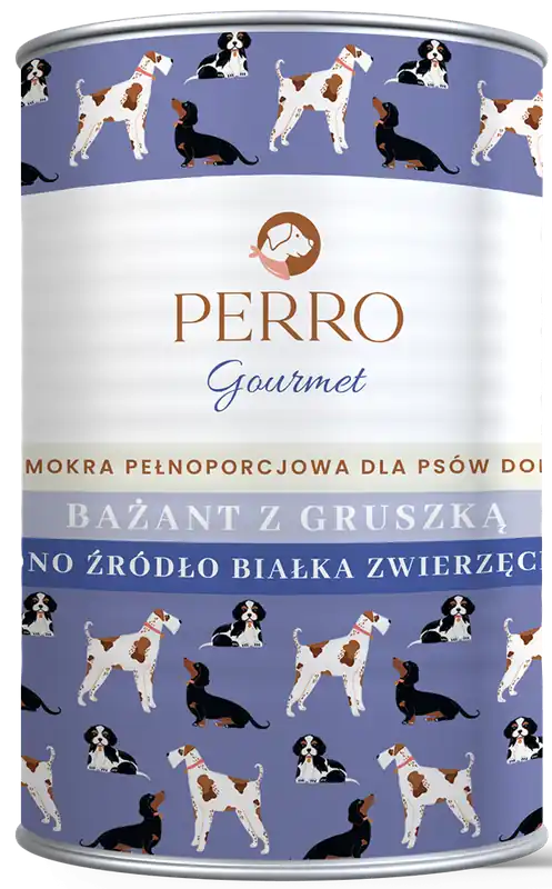 Wyjątkowa oferta Perro Gourmet Adult Bażant z gruszką Mokra Karma dla psa op. 400g