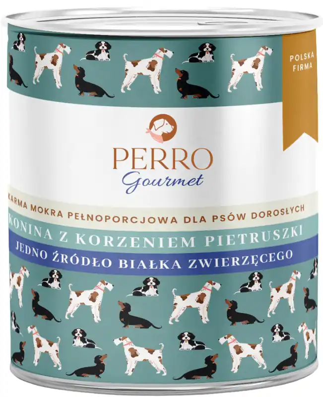 Perro Gourmet Adult Konina z korzeniem pietruszki Mokra Karma dla psa op. 400g Niska cena
