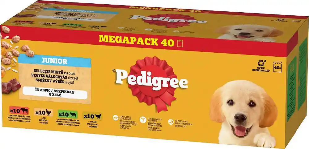 Pedigree Junior Mixed Selecion in JELLY Mokra Karma dla szczeniąt op. 40x100g Szybka dostawa