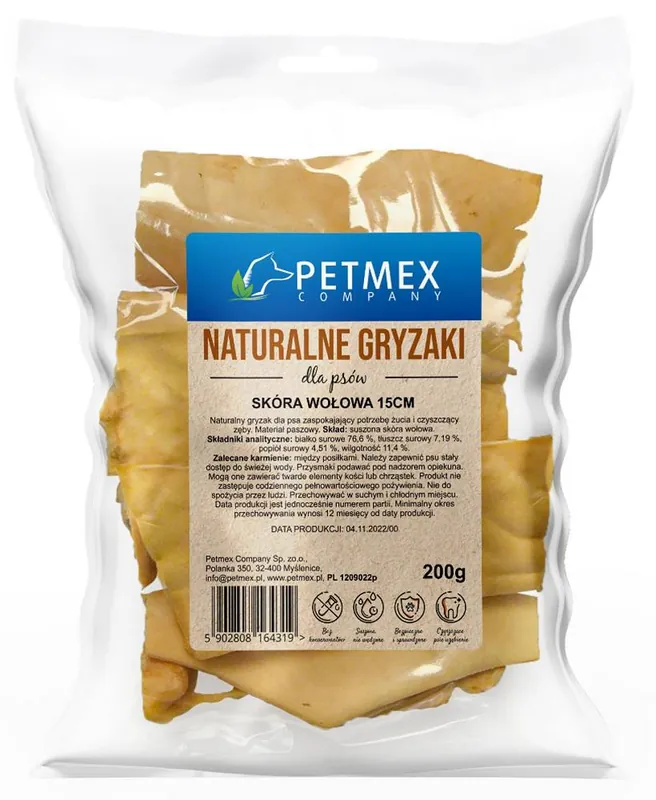 Petmex Przysmak Skóra wołowa dla psa op. 200g Zamów teraz