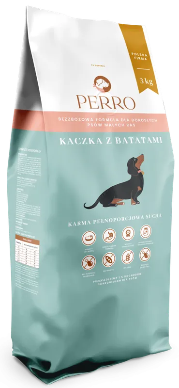 Perro Kaczka z batatami Sucha Karma dla psa op. 3kg Okazja