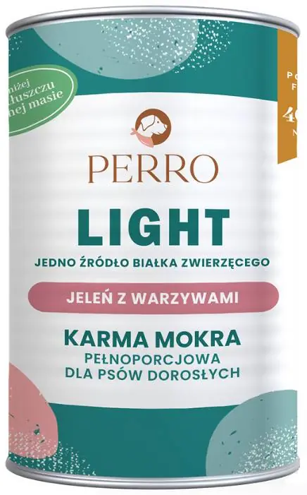Perro Light Jeleń z warzywami Mokra Karma dla psa op. 400g Rabat