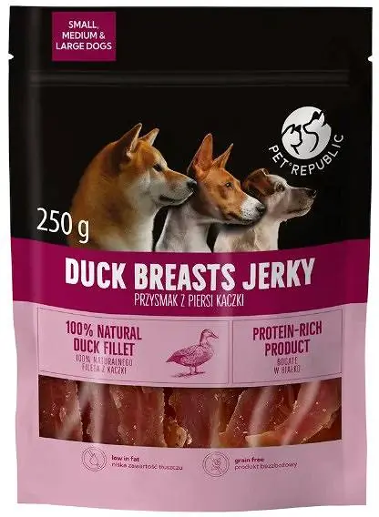 Pet Republic Przysmak Duck Breasts Jerky dla psa op. 250g Tylko dziś