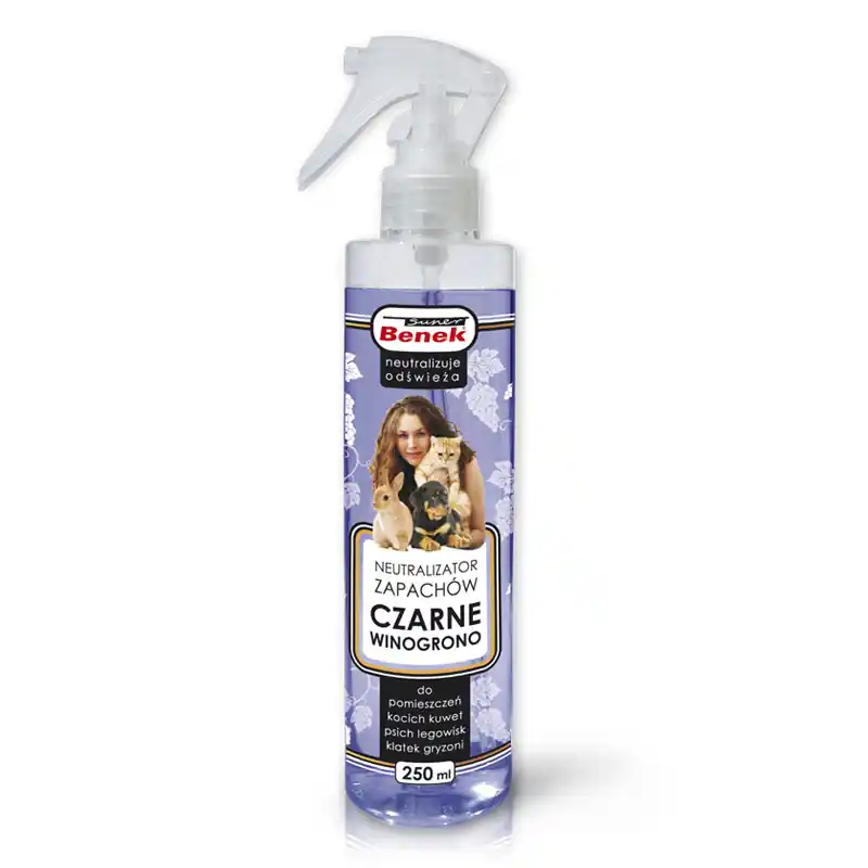 Bezpieczna płatność Super Benek neutralizator zapachów spray czarne winogrono 250 ml