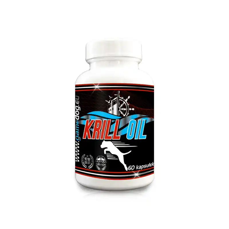 Game Dog Krill Oil Kwasy Omega-3 Suplement diety dla psów 60 kapsułek Dostępne od ręki