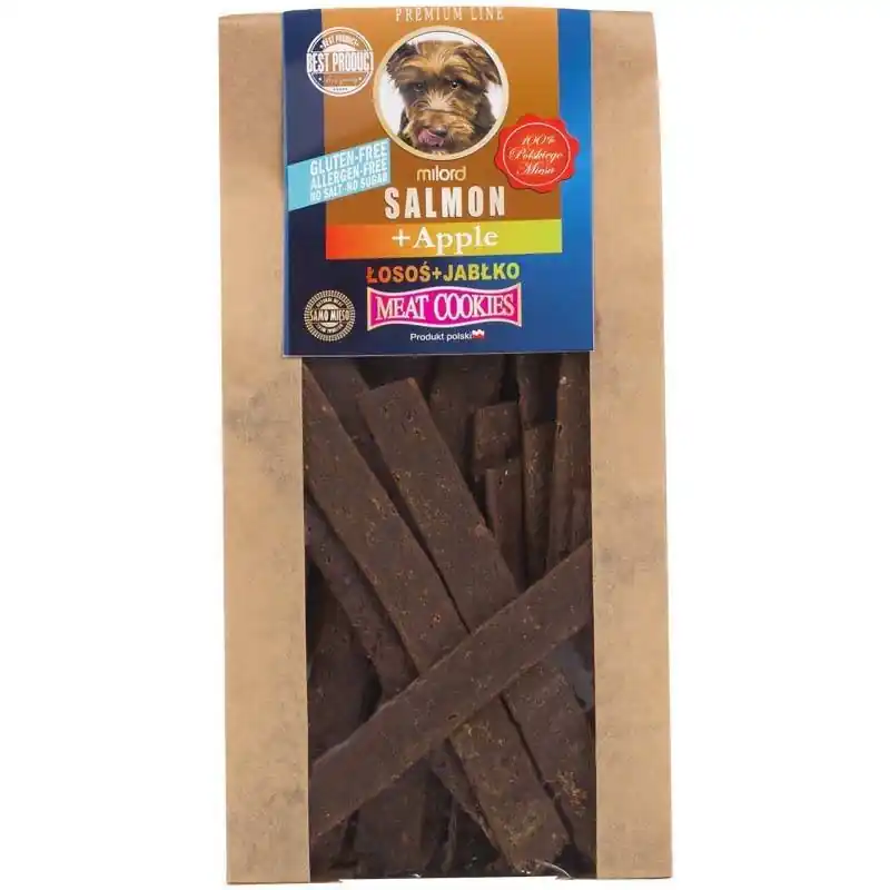 Bestseller Milord Meat Cookies Naturalne ciastka łosoś i jabłko 80 g