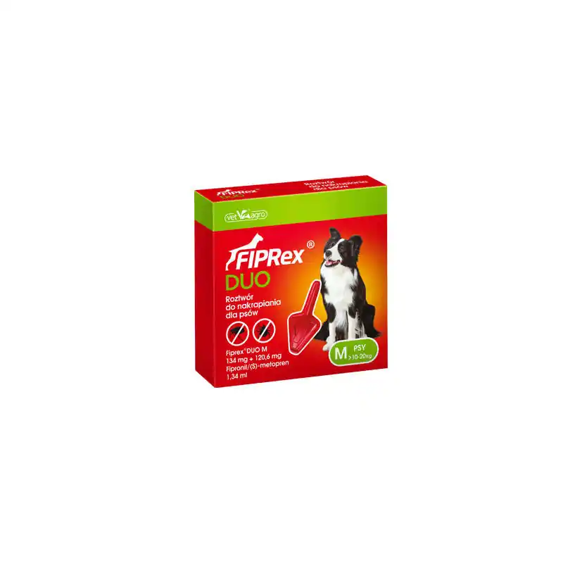 Oferta Fiprex Duo Roztwór na pchły i kleszcze dla psa rozmiar M 10 - 20 kg