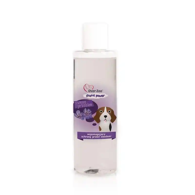 Dodaj do koszyka Over Zoo Frutti Power Szampon z geraniolem wspomagający ochronę przed owadami dla psów 200 ml