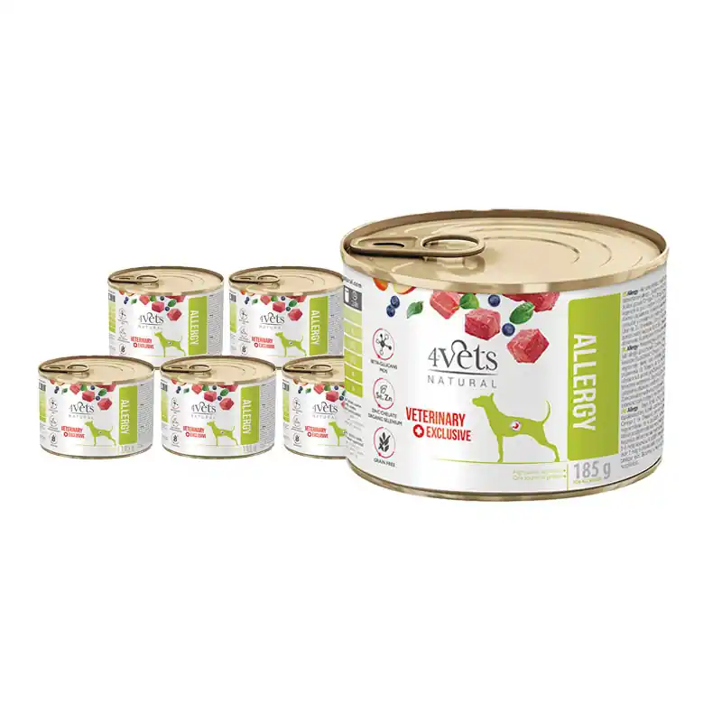 Mokra karma weterynaryjna dla psa z alergią 4Vets Natural Allergy 6 x 185 g Tylko dziś