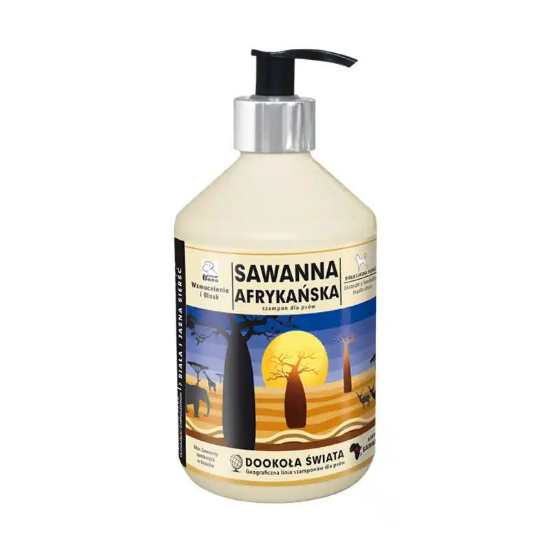 Oferta czasowa Super Beno Sawanna Afrykańska Szampon dla psów do białej i jasnej sierści 400 ml