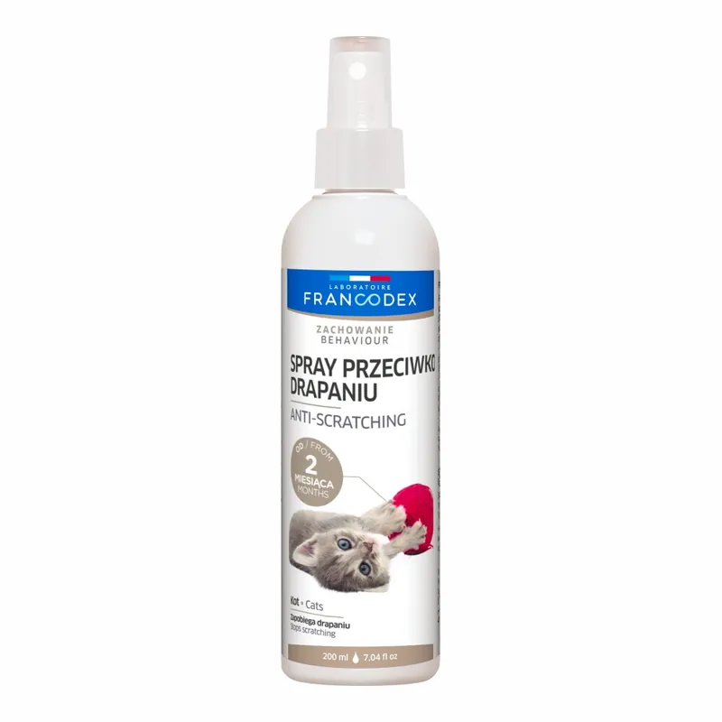 Bezpieczne zakupy Francodex - spray przeciwko drapaniu przez kociaki i koty 200 ml
