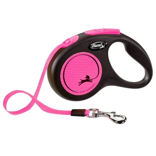 Szybka wysyłka Smycz automatyczna dla psa Flexi New Neon Pink