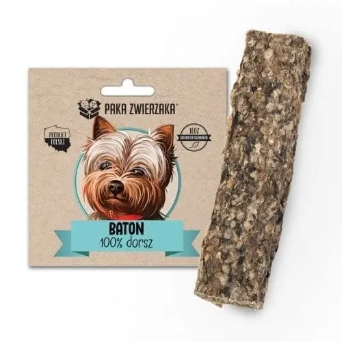Darmowy zwrot Naturalny baton dla psa Dorsz 100%