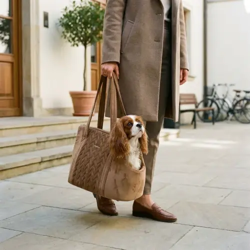 Zniżka Petstories luksusowa torba dla psa Milano beige