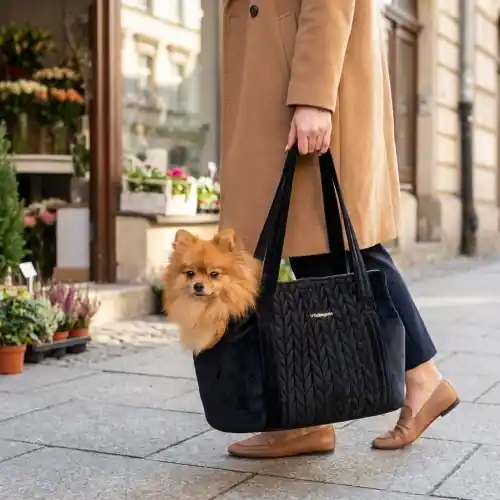 Petstories Luksusowa torba dla psa i kota Milano black Szybka dostawa