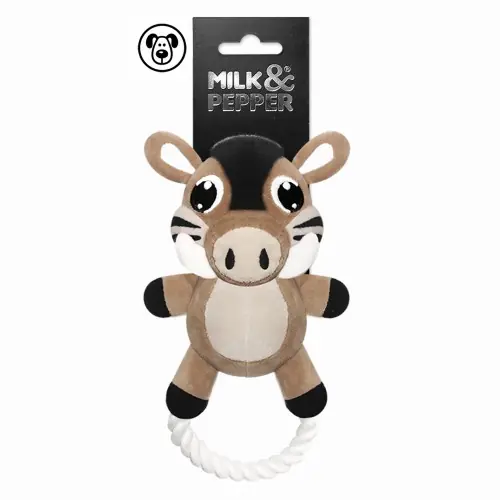 Bezpieczne zakupy MONGO 鈥?pluszowy szarpak dla psa Milk&Pepper