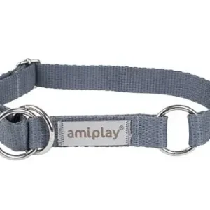 Amiplay Obroża półzaciskowa Samba L Szary Bezpieczna płatność