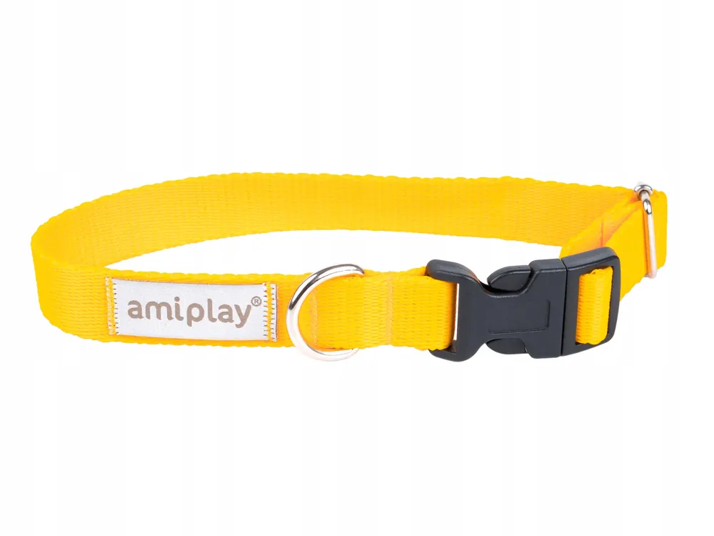 Super okazja Amiplay Obroża regulowana Samba M Żółty