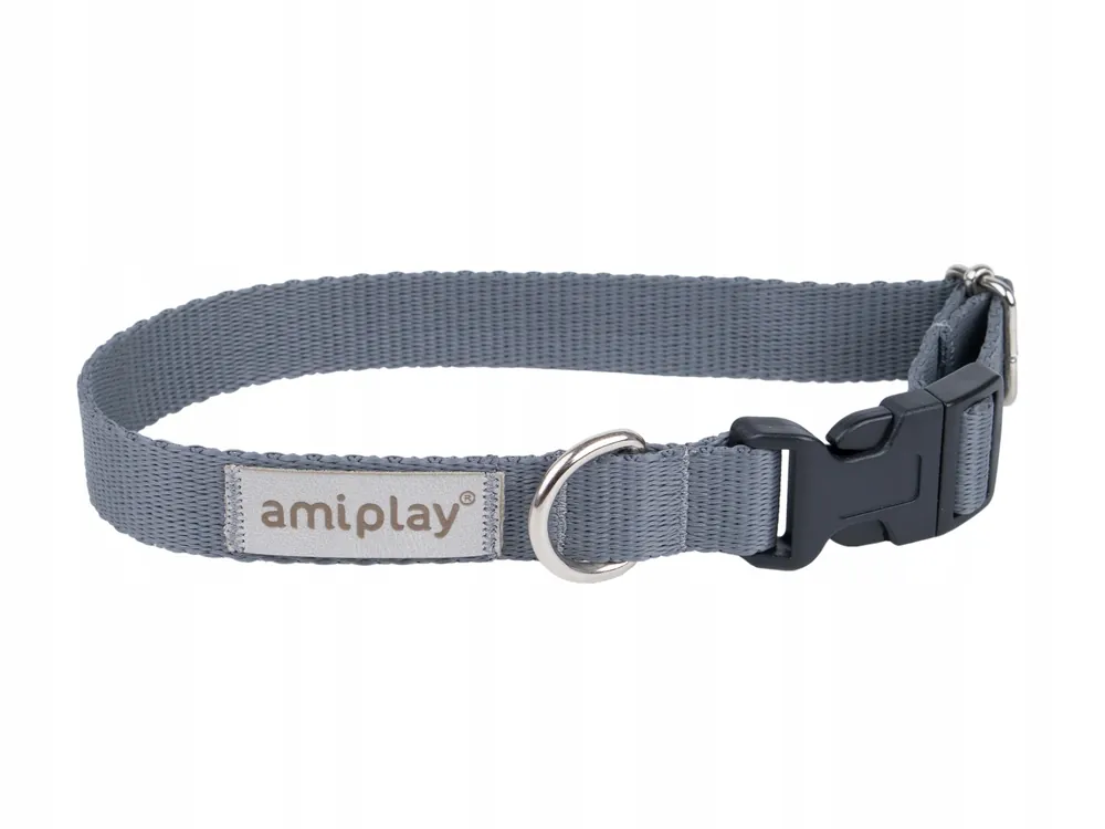 Hit sprzedaży Amiplay Obroża regulowana Samba L Szary