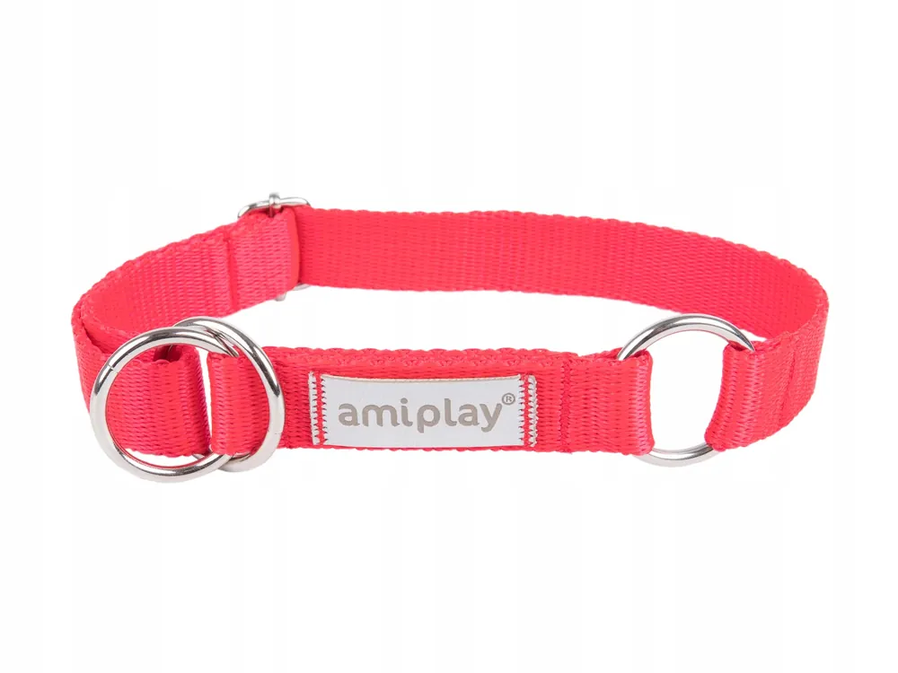 Wyjątkowa oferta Amiplay Obroża półzaciskowa Samba L Czerwony