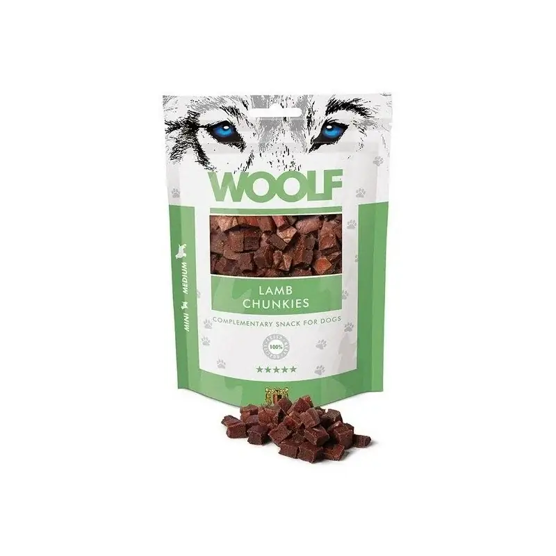Woolf Lamb Chunkies Jagnięcina Przysmak Dla Psa 100 g Niska cena