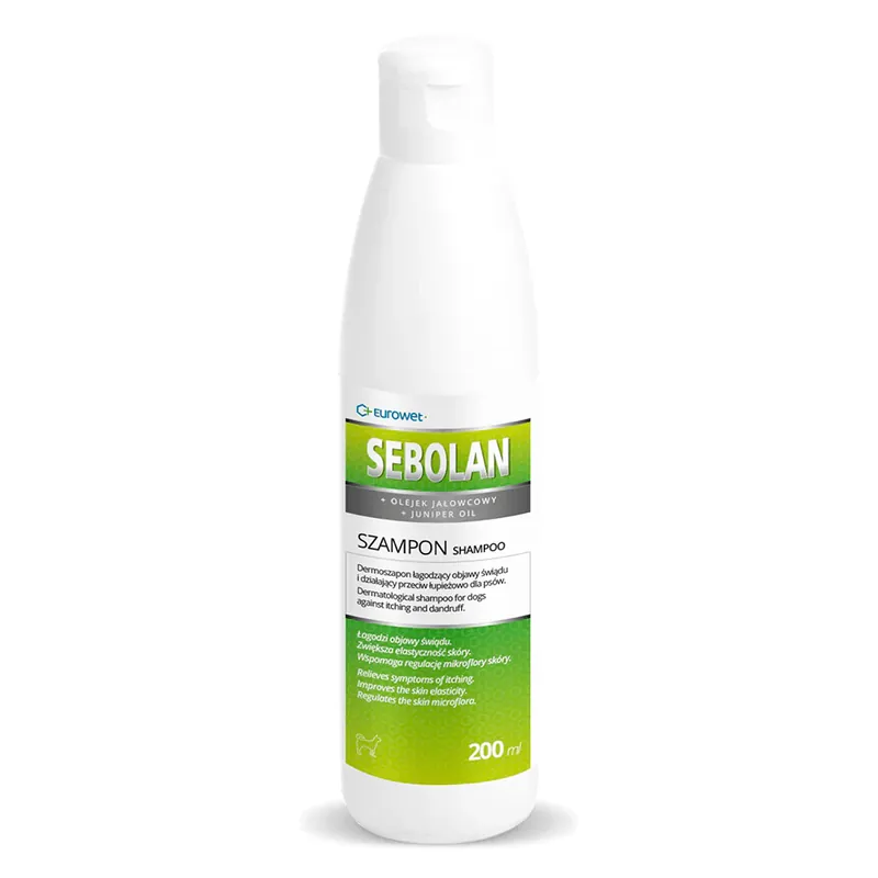 Sebolan Dermatologiczny Szampon Przeciw Świądowi I Łupieżowi Dla Psów 200 ml Nowy