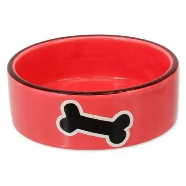 DOG FANTASY CERAMICZNA MISKA DLA PSA - CZERWONA Dostępne od ręki