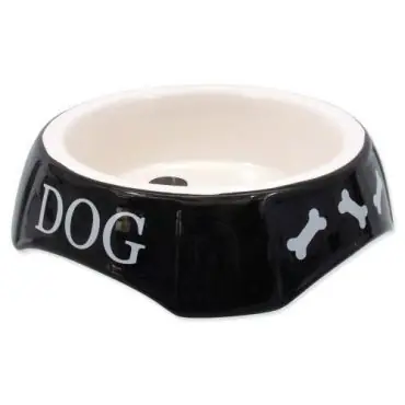 DOG FANTASY CERAMICZNA MISKA DLA PSA - CZARNA Z NAPISEM Hit cenowy