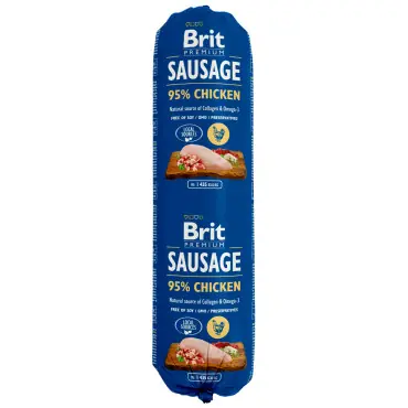 Wyprzedaż BRIT SAUSAGE MIELONKA DLA PSA - kurczak z ryżem