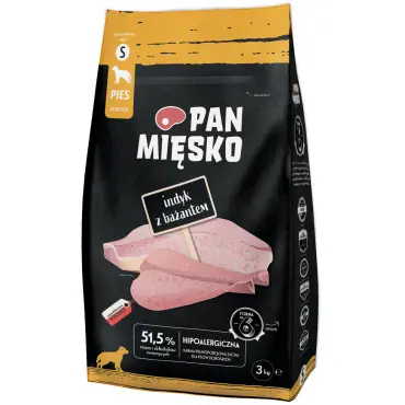 Zamów dziś PAN MIĘSKO SUCHA KARMA DLA PSA S z indykiem i bażantem