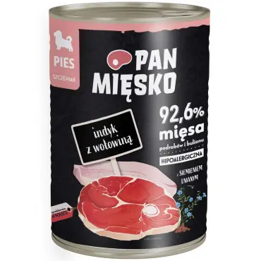 PAN MIĘSKO MOKRA KARMA DLA SZCZENIĄT indyk z wołowiną Kup teraz