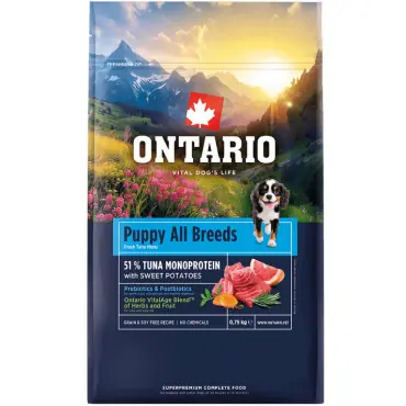 Oferta ONTARIO PUPPY and JUNIOR MONOPROTEIN TUNA and SWEET POTATOES