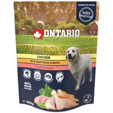ONTARIO KURCZAK Z WARZYWAMI W BULIONIE KARMA DLA PSA Oferta czasowa