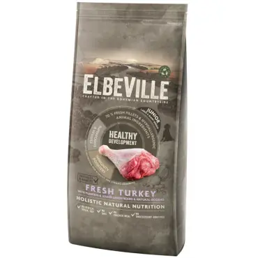 ELBEVILLE PUPPY/JUNIOR LARGE BREED FRESH TURKEY karma dla szczeniąt Hit cenowy