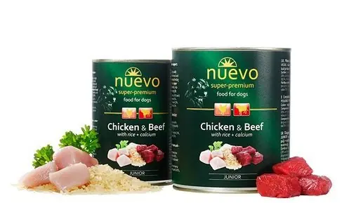 Nuevo Junior puszka z kurczakiem i wołowiną 800g Darmowy zwrot
