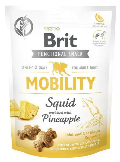 Brit Functional Snack Mobility Squid przysmak na stawy dla psa 150g Łatwy zwrot