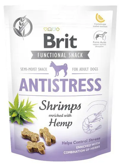 Promocja Brit Functional Snack Antistress Shrimp pomoc w kontroli stresu 150g