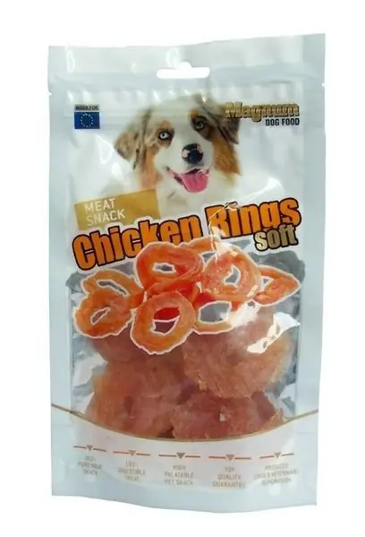 Darmowy zwrot Magnum Chicken Rings Soft przysmak dla psa 80g