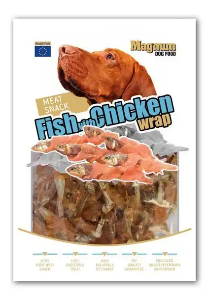 Magnum Fish with Chicken Wrap przysmak z kurczakiem i rybą Zniżka