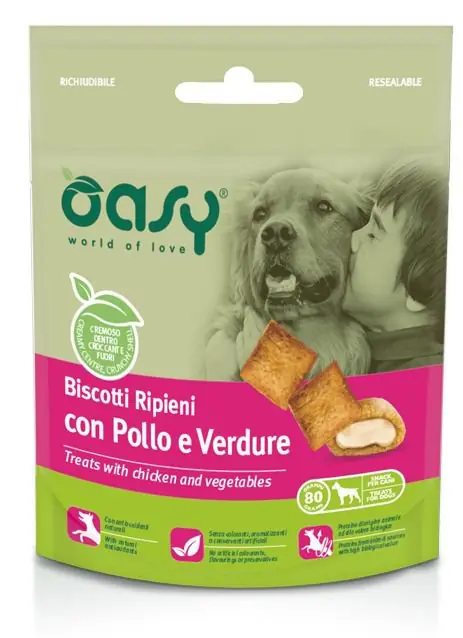 Oasy ciastka dla psów kurczak z warzywami 70g Dostępne od ręki