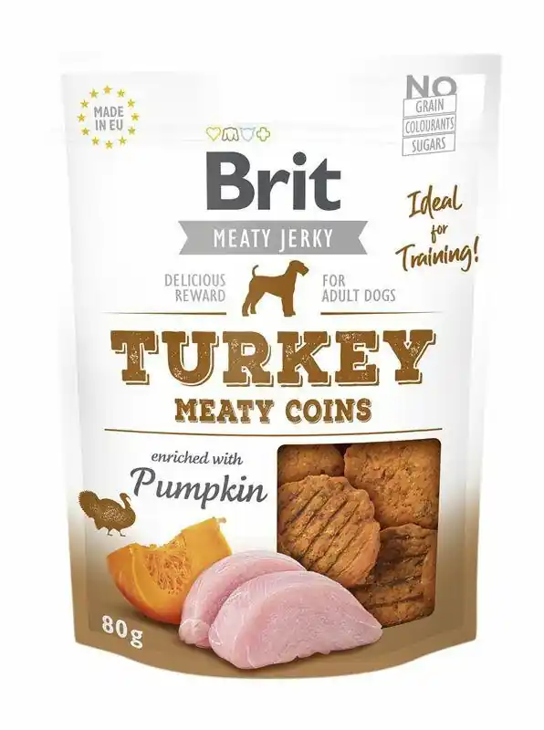 Do wyczerpania zapasów Brit Turkey Meaty Coins talarki z indykiem insektami i dynią dla psa 80g