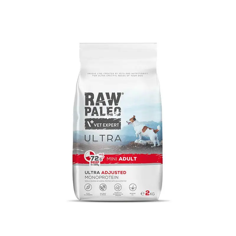 Ostatnia szansa Raw Paleo Ultra Beef Adult Mini Size monobiałkowa karma dla dorosłych małych psów z wołowiną 2kg