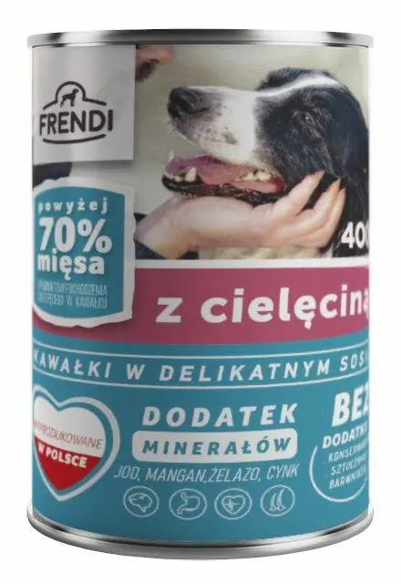 Obniżka ceny Frendi Karma dla psa z cielęciną w delikatnym sosie puszka 400g