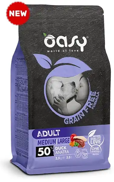Oasy Grainfree S/Mini bezzbożowa karma dla średnich i dużych ras z kaczką Super okazja