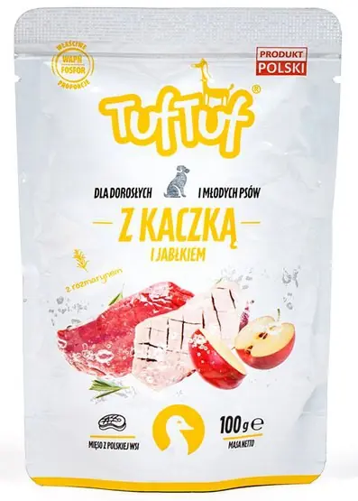 TUF TUF Kaczka z jabłkiem dla psa saszetka 100g Oferta limitowana