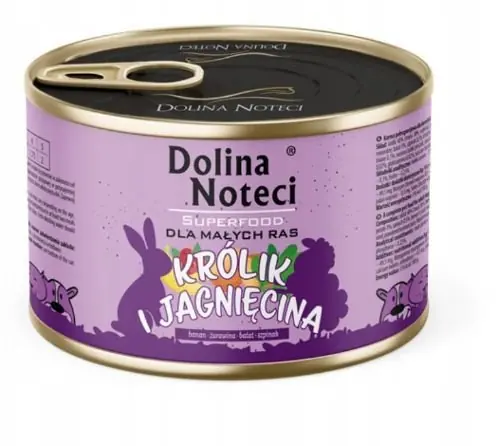Dolina Noteci Superfood dla małych ras puszka 185g królik i jagnięcina Najlepsza cena
